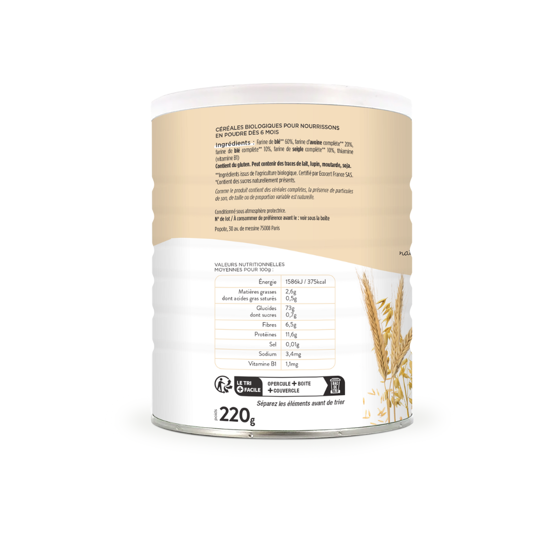 Popote - Les Céréales bio pour bébés - 220g
