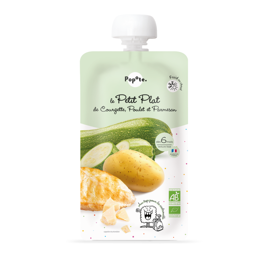 Popote - Les Petits Plats - Courgette Poulet Parmesan 180g BIO
