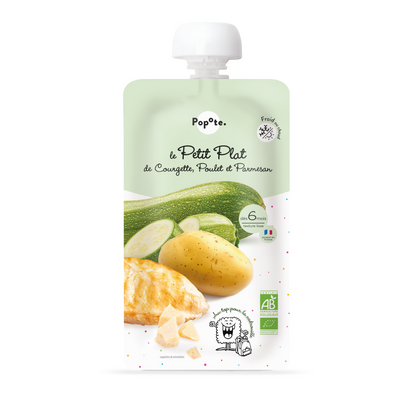 Popote - Les Petits Plats - Courgette Poulet Parmesan 180g BIO