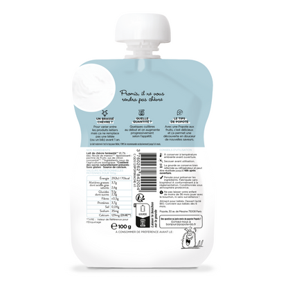 Popote - Gourde Brassé Chèvre Nature 100 g